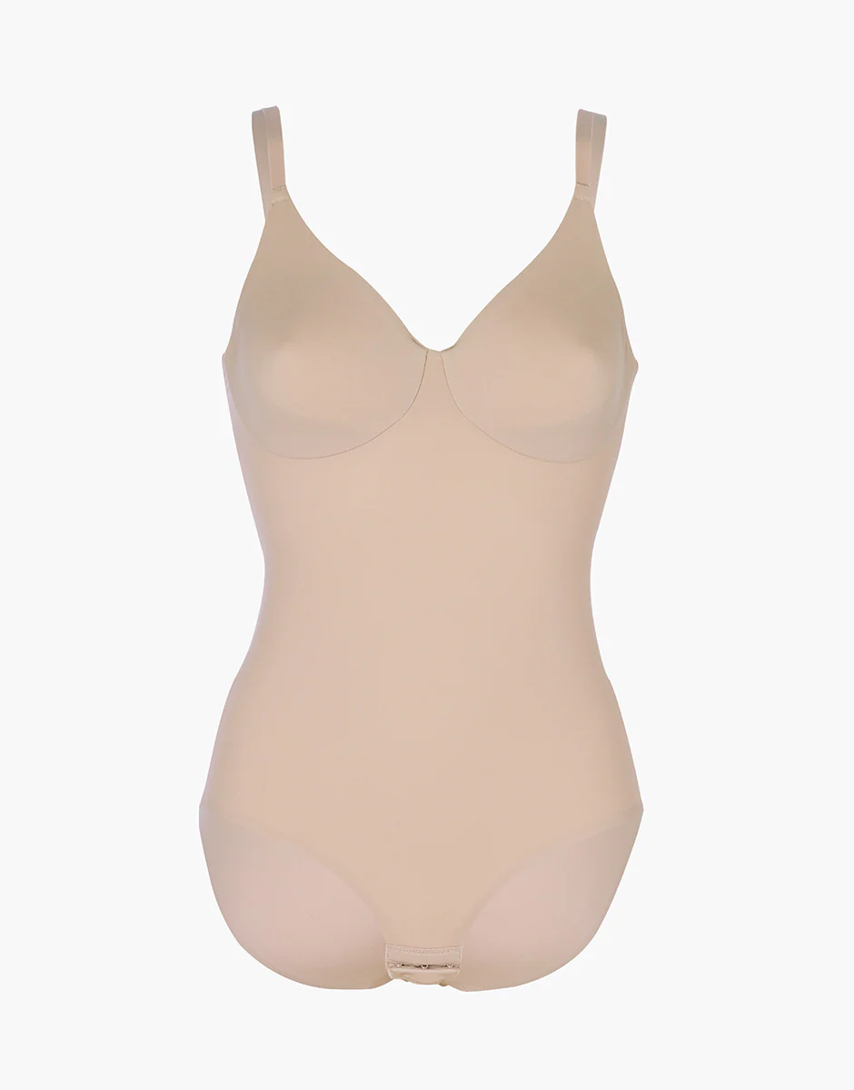 Body con Ferretto Invisible Essence in microfibra, nudo chiaro - Image 4