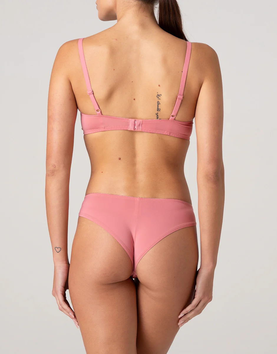 Brasiliano midi Floreal Lace in pizzo e microfibra, rosa pesco - Image 4