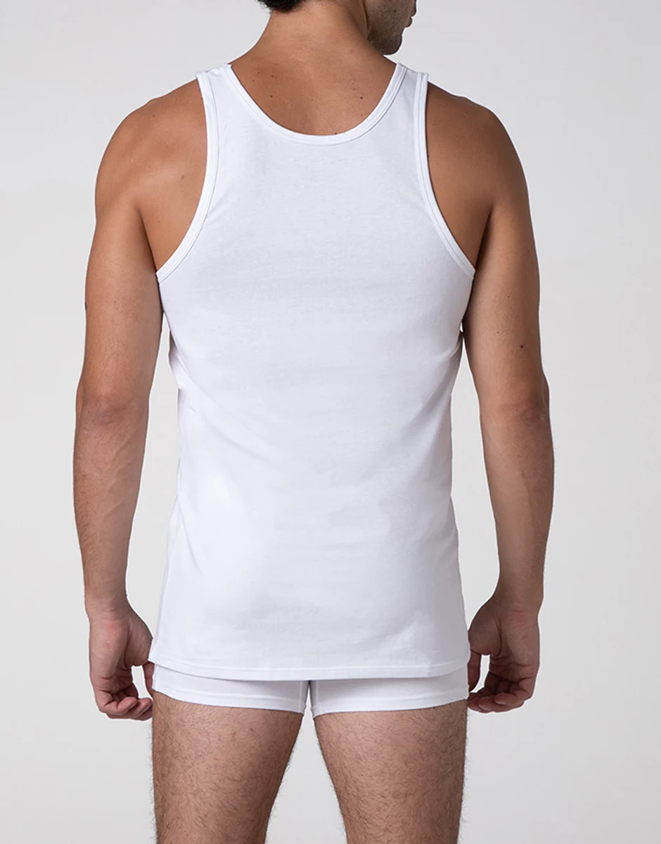 Canotta girocollo Cool Sensation in Stretch Cotton, bianco - Image 2