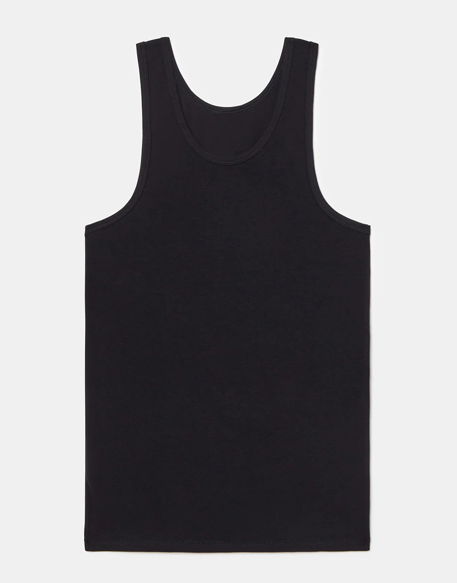 Canotta girocollo Cool Sensation in Stretch Cotton, nero - Image 4