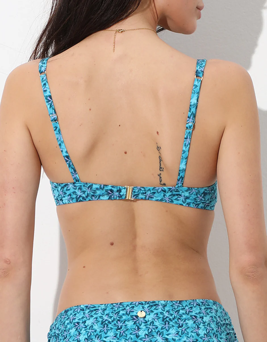 Costume Reggiseno con Ferretto Coppa Invisible Shiny Micro, multicolor fiori - Image 3