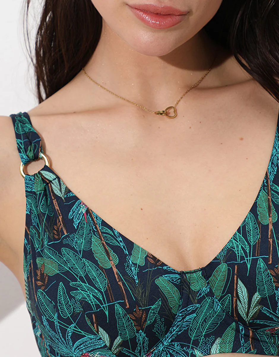 Costume Reggiseno Vela con Ferretto Contemporary Printed Micro, stampa foresta tropicale