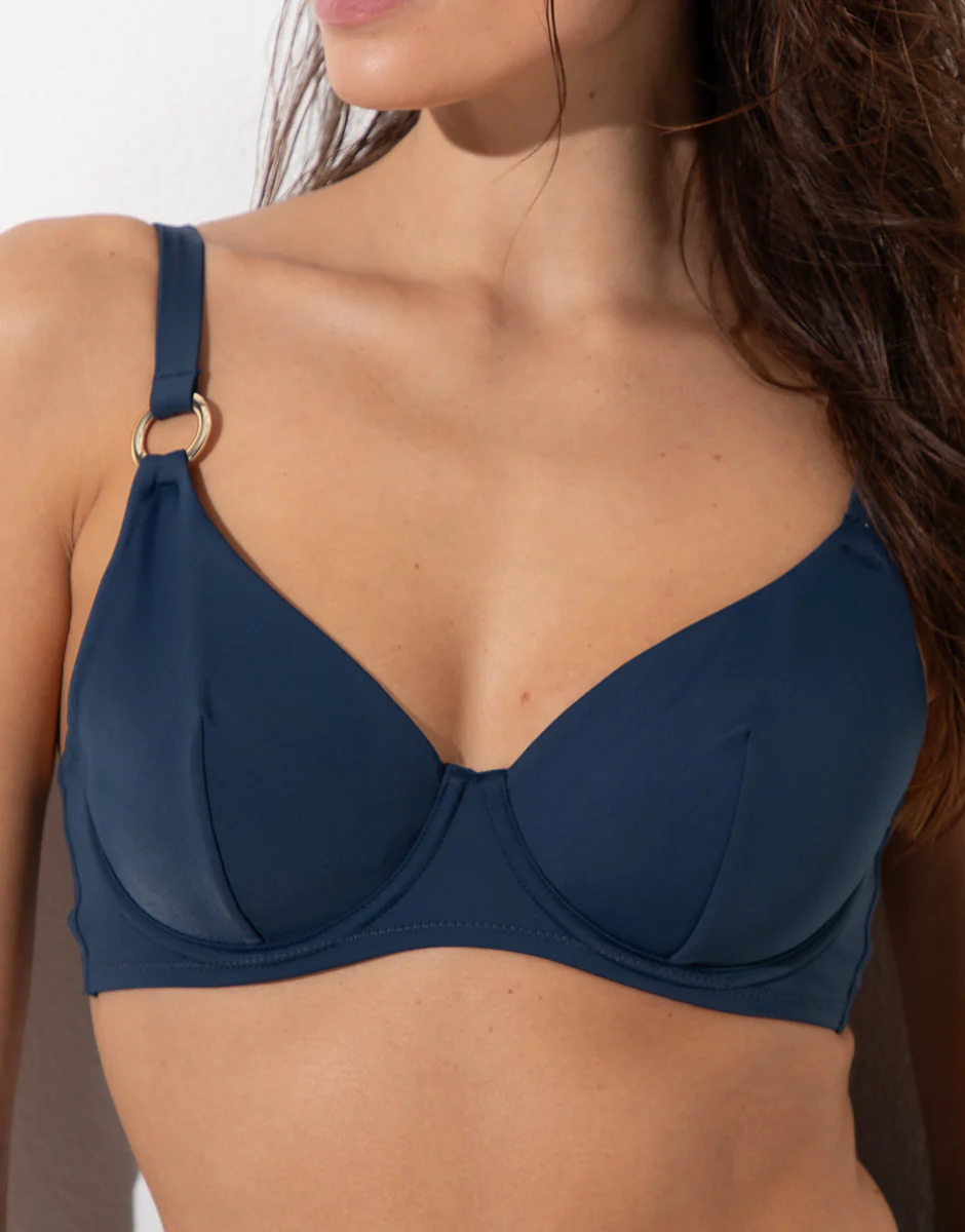 Costume Reggiseno Vela con Ferretto Rephined Shaping Micro, blu notte - Image 5