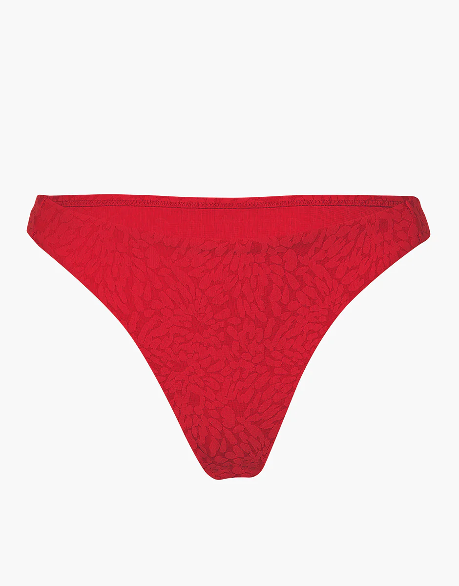Costume Slip Festival Jacquard, rosso ibisco - Image 5