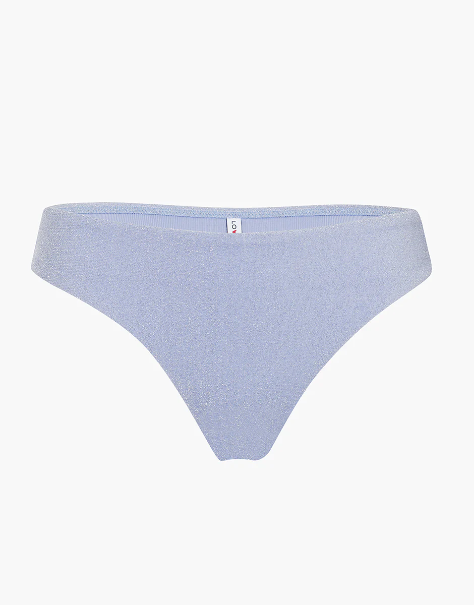 Costume Slip Midi Sparkly Micro, azzurro polvere lillato - Image 3