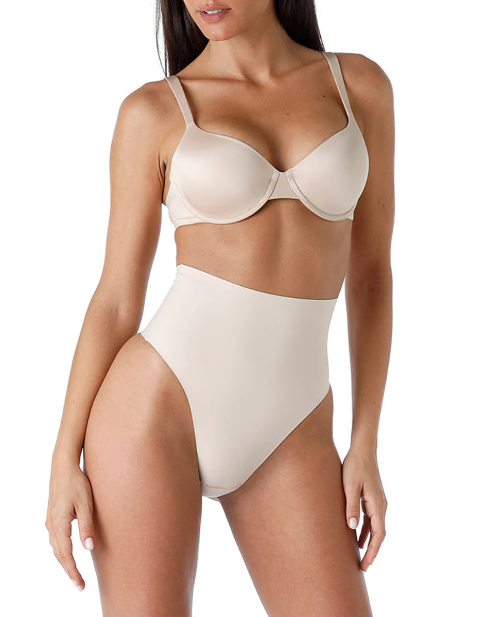 Guaina Perizoma Vita Alta modellante Smooth Shaping in microfibra, nudo chiaro - Image 3