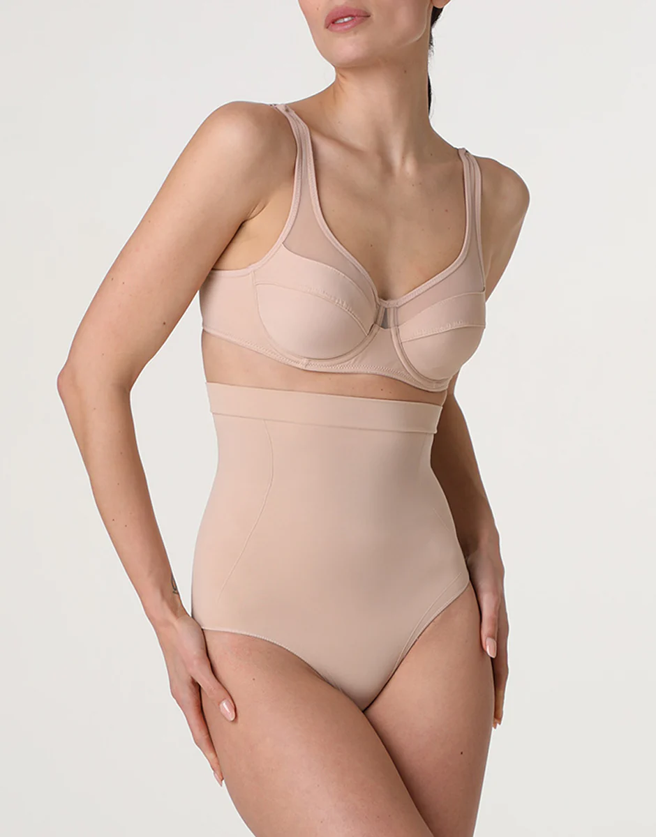Guaina Slip Vita Alta modellante Silhouette Shaping in microfibra, cipria - Image 4