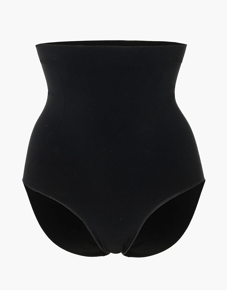 Guaina Slip Vita Alta modellante Silhouette Shaping in microfibra, nero - Image 6