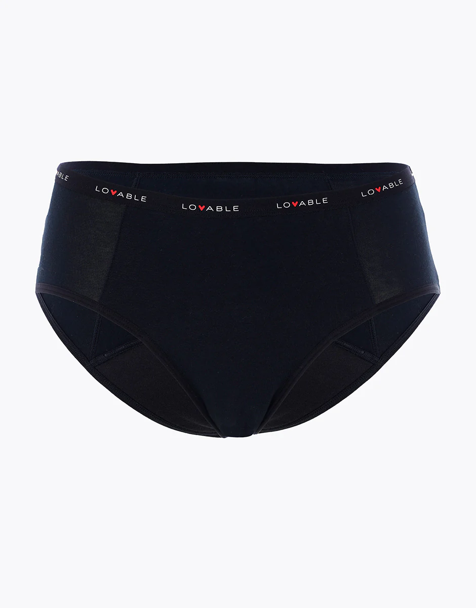 NUOVA culotte da ciclo lavabile flusso abbondante in cotone biologico certificato, nero - Image 6