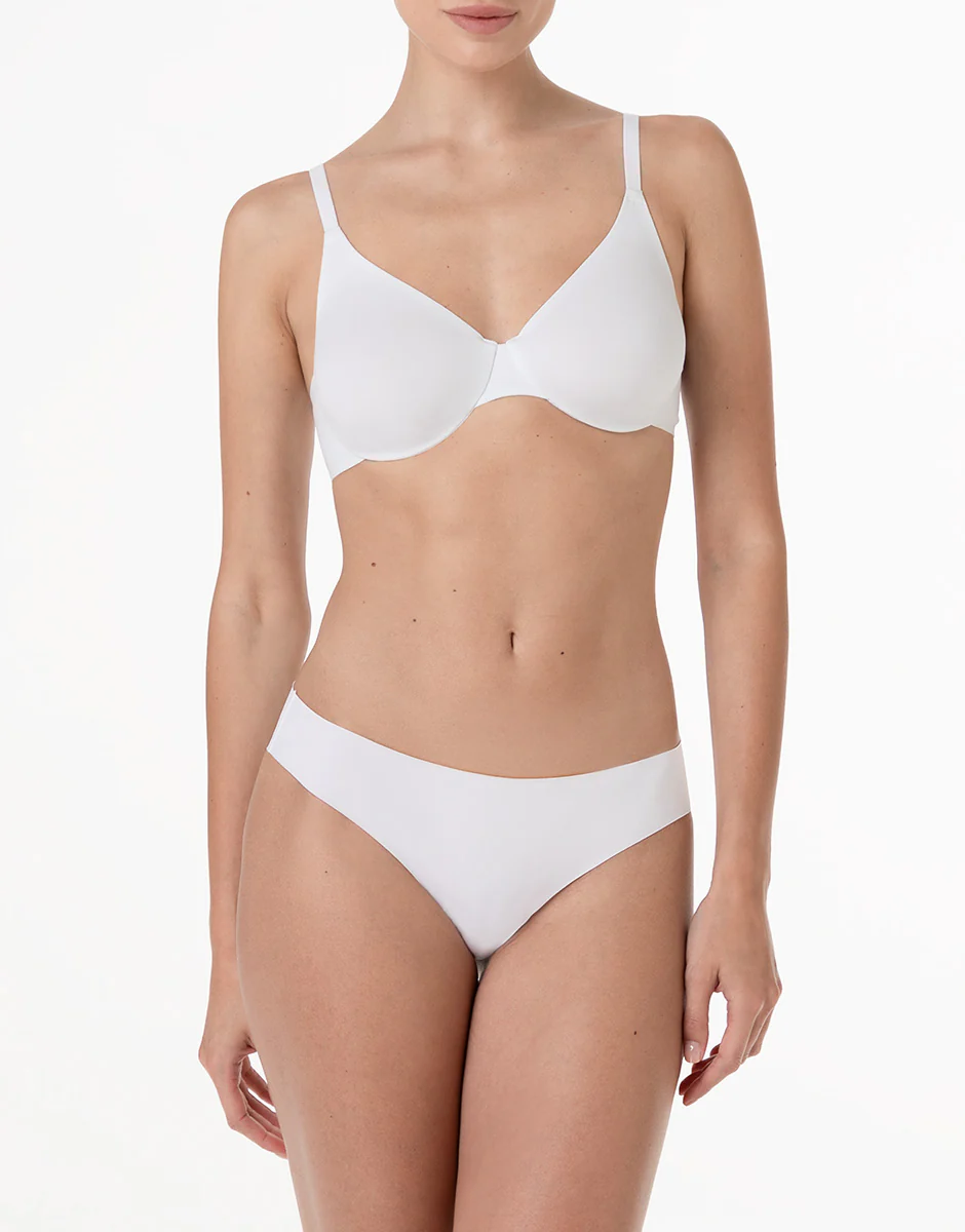 Reggiseno con Ferretto Senza Imbottitura Invisible Essence in microfibra, bianco - Image 3