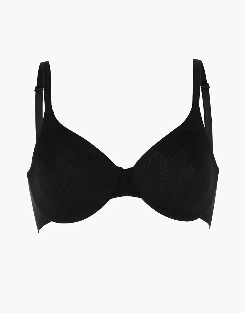 Reggiseno con Ferretto Senza Imbottitura Invisible Essence in microfibra, nero - Image 6