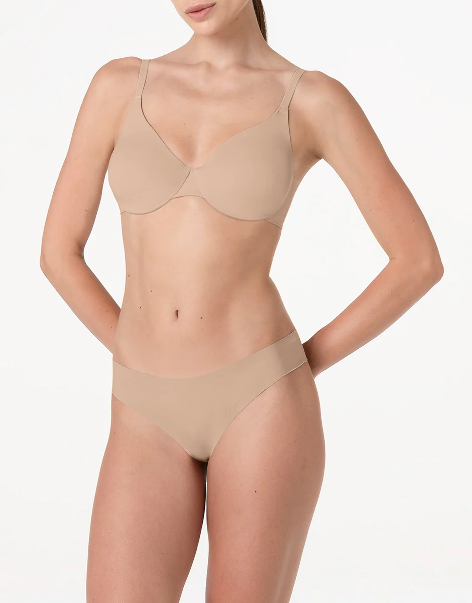 Reggiseno con Ferretto Senza Imbottitura Invisible Essence in microfibra, nudo chiaro - Image 4