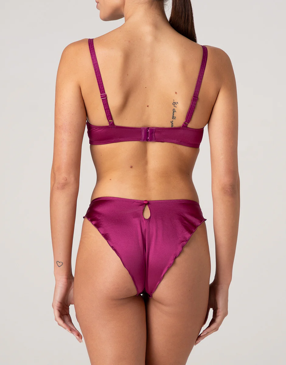 Reggiseno Imbottito con Ferretto Chic Micro in microfibra, lampone viola - Image 4