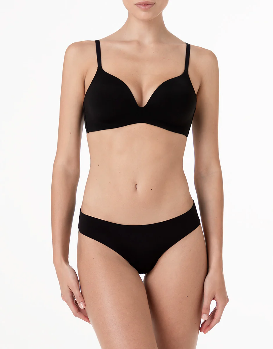 Reggiseno senza Ferretto Invisible Essence in microfibra, nero - Image 3
