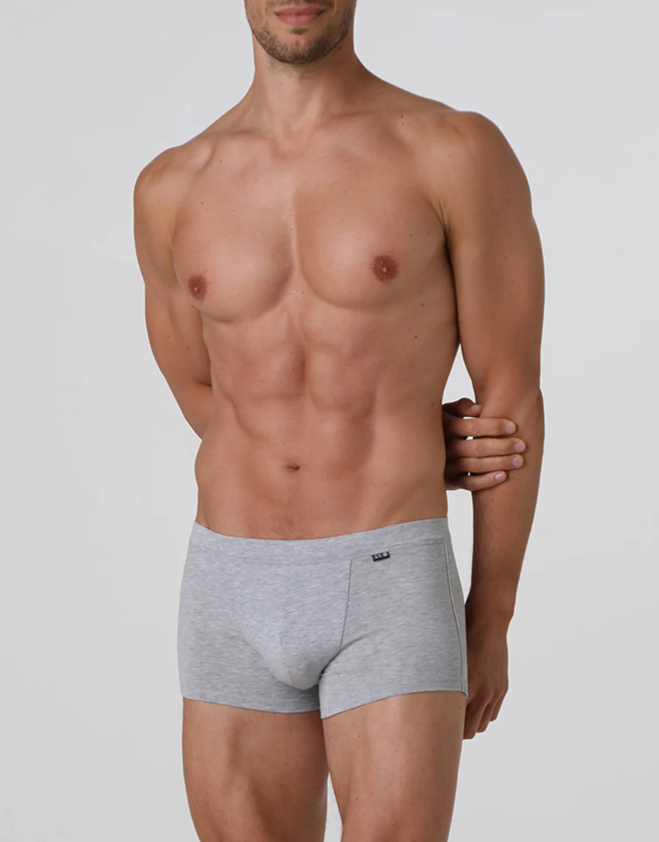 Short boxer Cotton Stretch grigio melange in cotone elasticizzato - Image 2