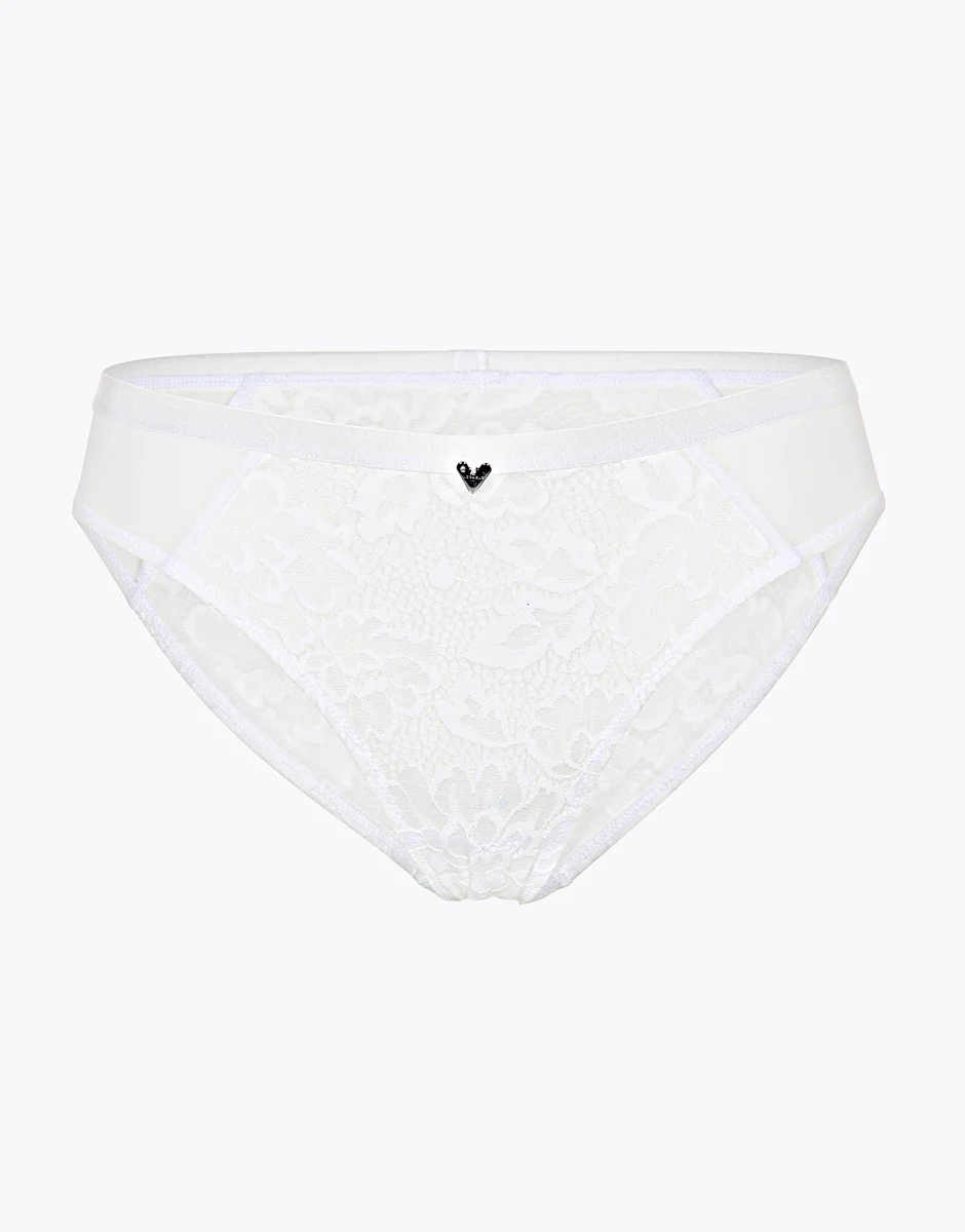 Slip Anniversary Lace in pizzo riciclato e tulle, bianco - Image 7