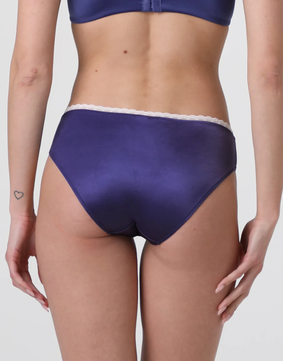 Slip Midi 24H Lift in microfibra lucida, blu violaceo - Image 2