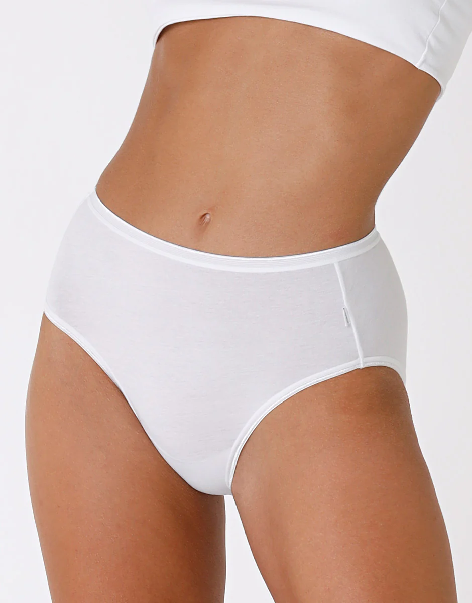 Slip midi lovely, bianco in cotone soft - Image 2