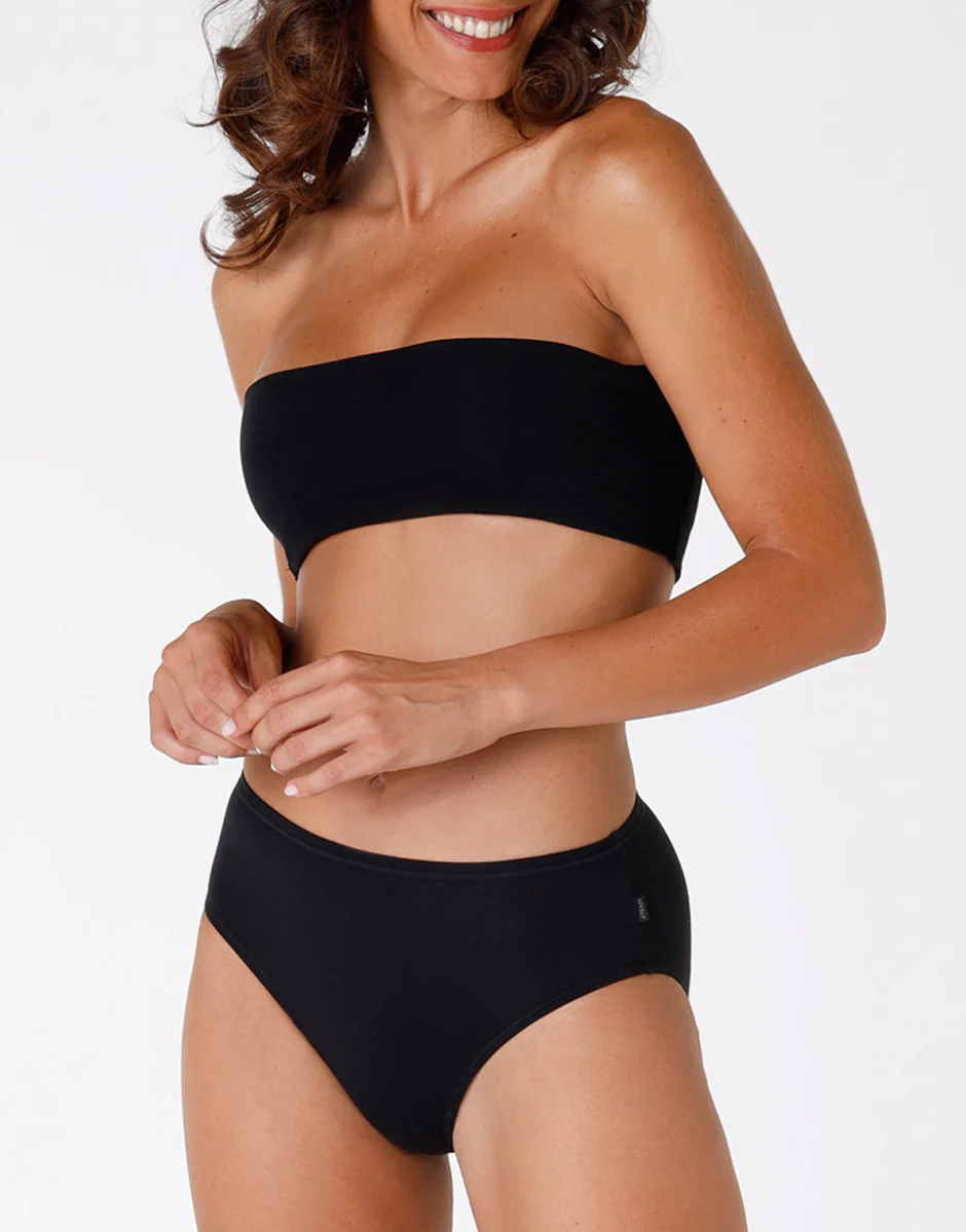 Slip midi Lovely nero in cotone modal vellutato - Image 4