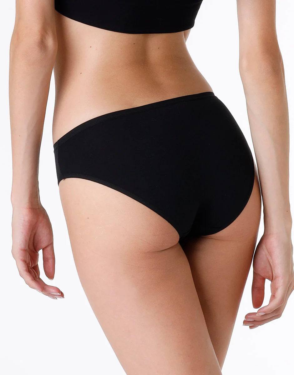 Slip mini lovely in cotone modal, nero - Image 3