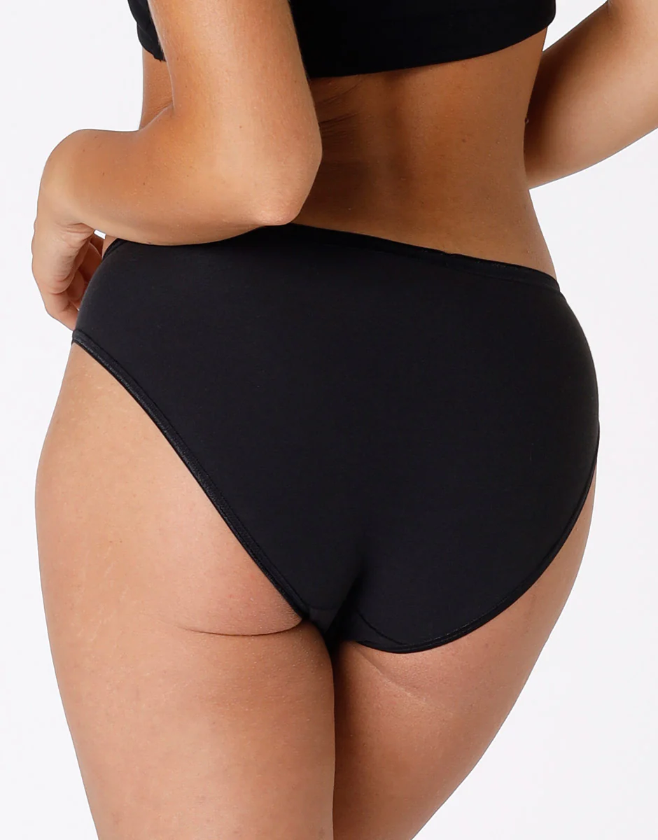Slip mini lovely, nero in cotone soft - Image 3