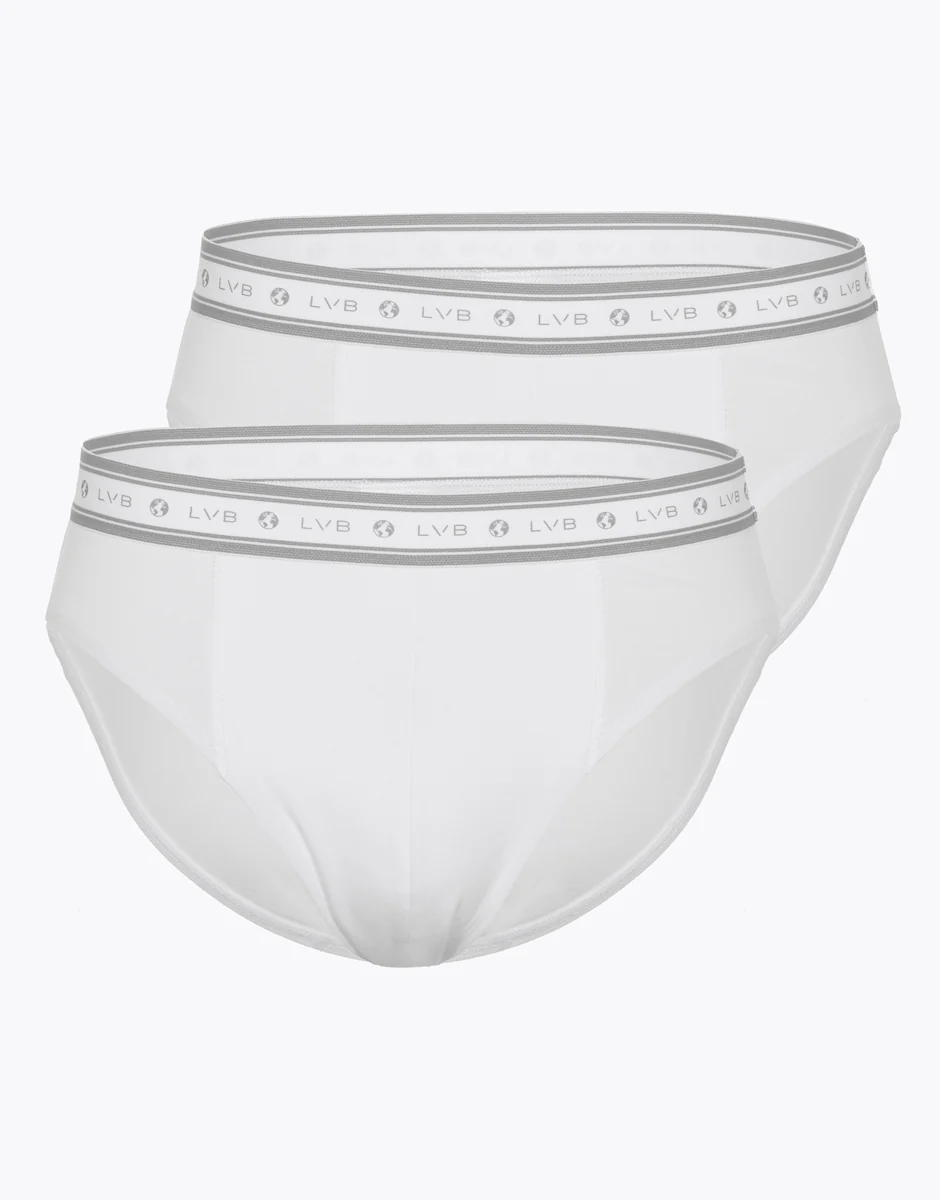 Slip uomo in cotone biologico, confezione x2 bianco - Image 3